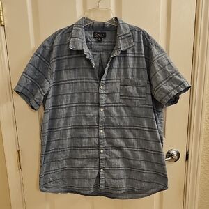 Wallin & Bros. Men's Blue Short Sleeve Shirt - 100% Cotton